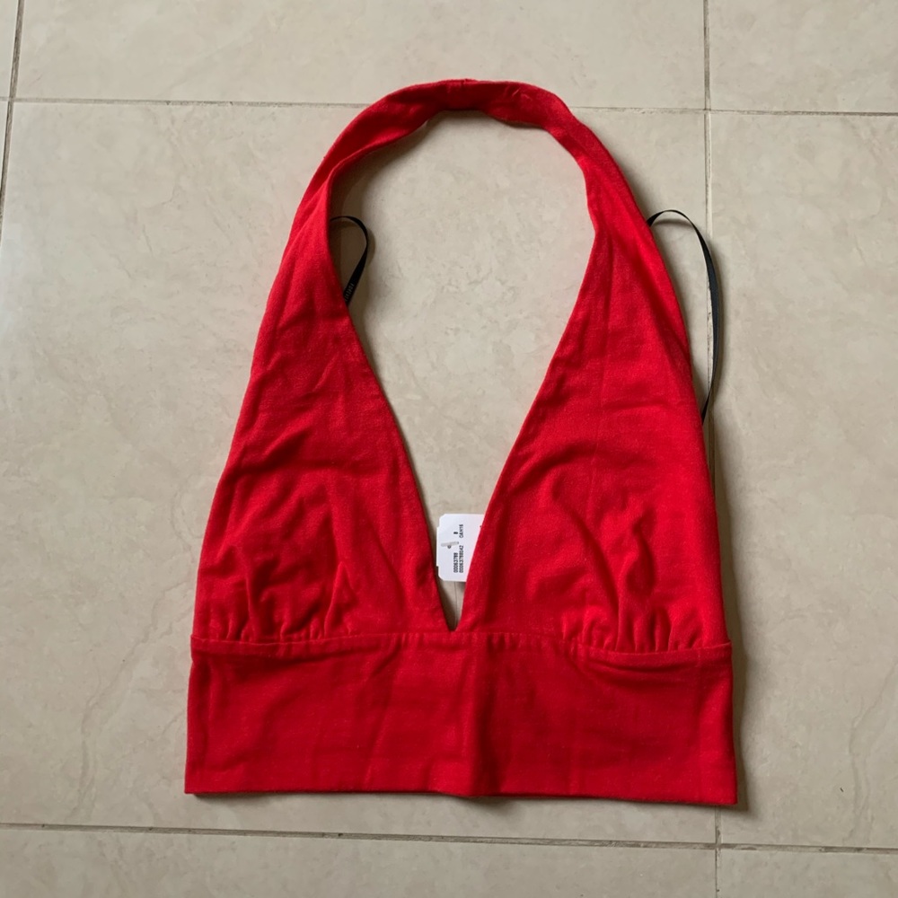 Red Halter bralette NWT